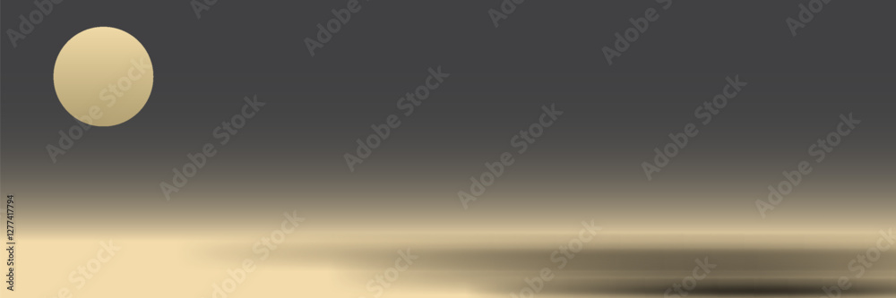 Vector abstract art landscape mountain with birds and sunrise sunset by golden line art texture isolated on dark grey black background. Minimal luxury style for wallpaper, wall art decoration. Vector abstract art landscape mountain with birds and sunrise sunset by golden line art texture isolated on dark grey black background. Minimal luxury style for wallpaper, wall art decoration.