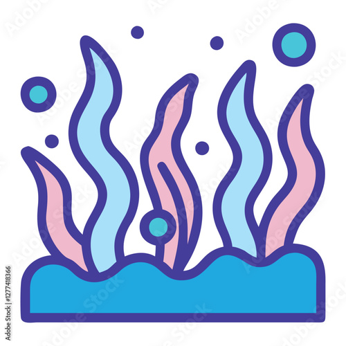 Seaweed marine life icon