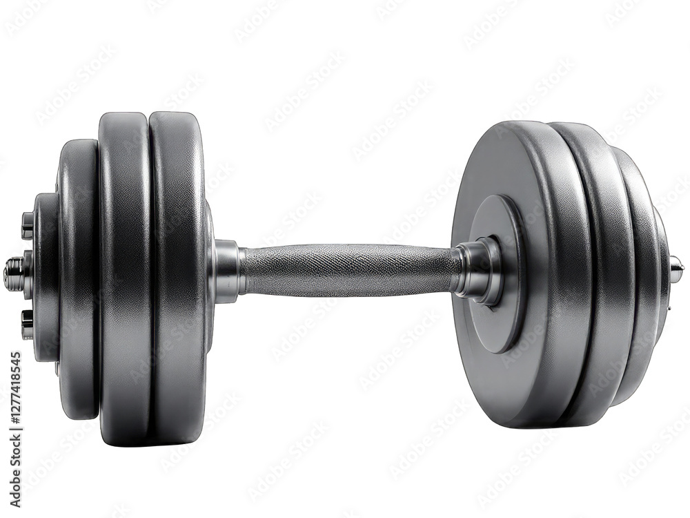 Single Gym dumbbell isolated on a white background Single Gym dumbbell isolated on a white background