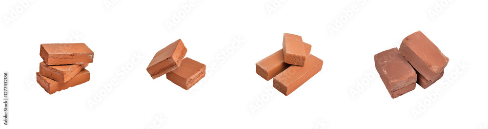 Stacked Red Clay Bricks for Construction and Building Projects Stacked Red Clay Bricks for Construction and Building Projects