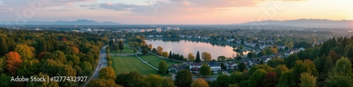 Serene aerial panorama of Eastlake's picturesque setting , overlooking, California photo