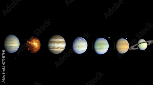 A Stunning Celestial Lineup: Planets of Our Solar System photo