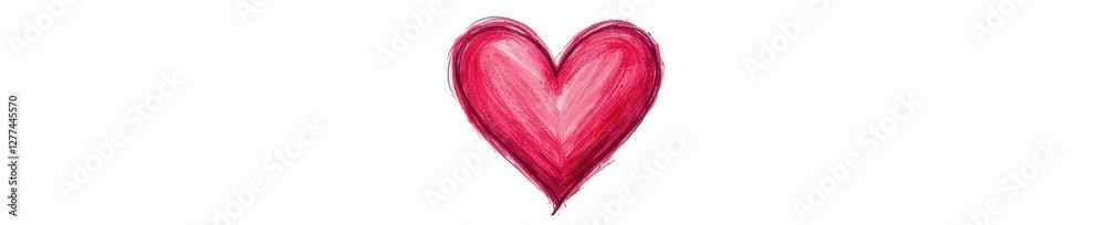 Hand-drawn heart, sketchy lines, white background, artwork, love, whimsical