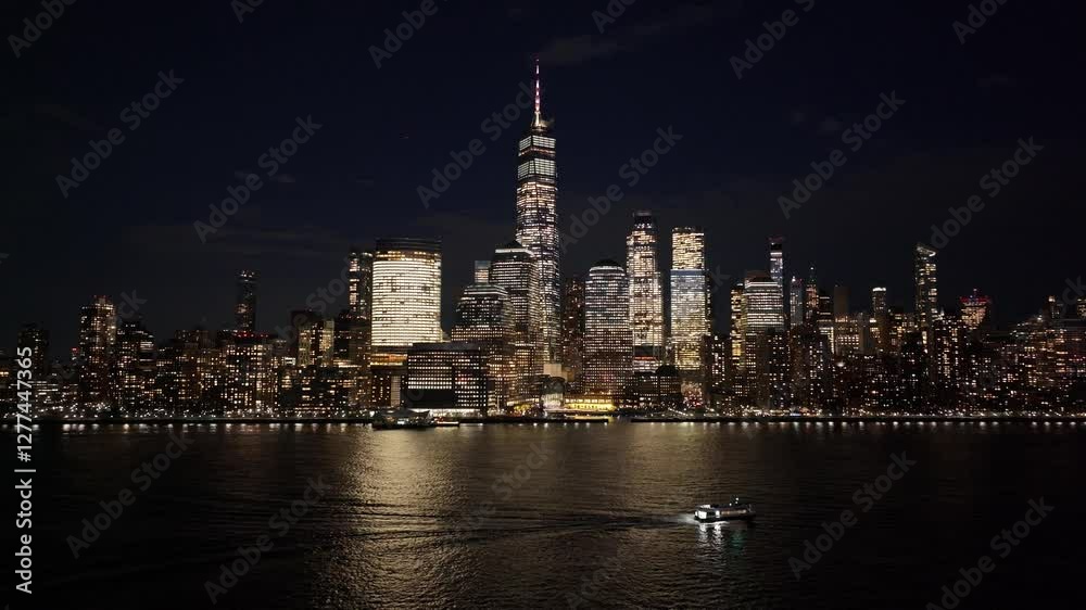Night Skyline Of New York Skyline At Manhattan In New York United States. Night City Landscape. Financial District. New York Skyline At New York United States. Highrise Buildings Scenery. Night Skyline Of New York Skyline At Manhattan In New York United States. Night City Landscape. Financial District. New York Skyline At New York United States. Highrise Buildings Scenery.