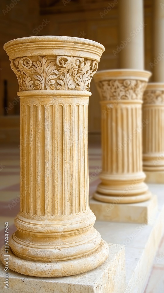 Obraz premium Ornate columns in a colonnade