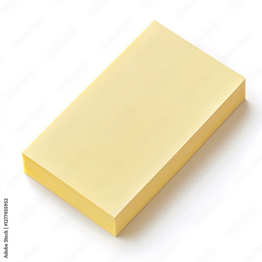 Yellow Sticky Notes on White Background for Organization and Planning, Office Supplies Concept. Yellow Sticky Notes on White Background for Organization and Planning, Office Supplies Concept.