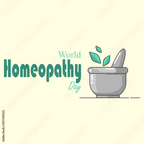 vector graphic of world homeopathy day ideal for world homeopathy day celebration.