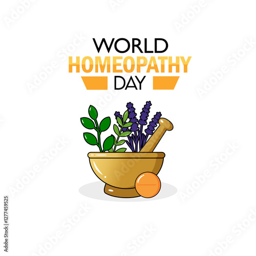 vector graphic of world homeopathy day ideal for world homeopathy day celebration.