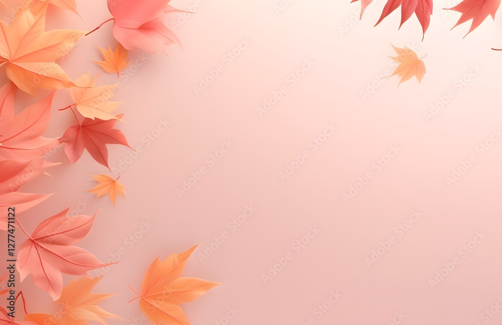 Brown colour autumn background with maple leaves. fall leaves fall into the canvas background. Brown colour autumn background with maple leaves. fall leaves fall into the canvas background.