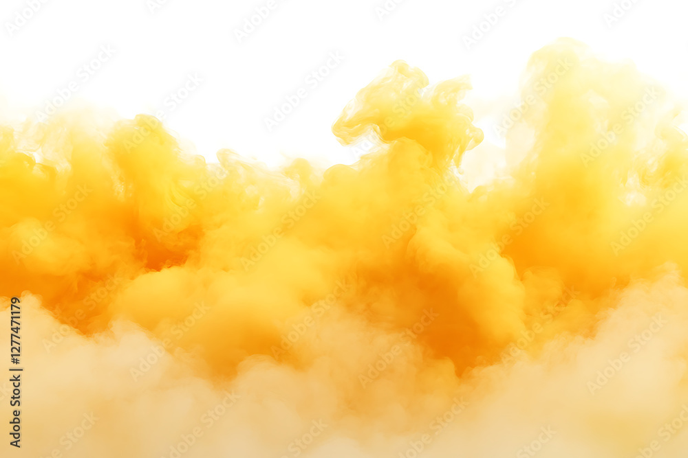 A vibrant explosion of yellow smoke against a light background, creating an abstract effect. A vibrant explosion of yellow smoke against a light background, creating an abstract effect.