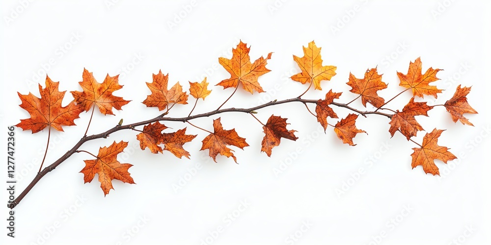 Autumnal maple twig with dry brown leaves, isolated on white. Perfect for fall-themed designs, decor, and seasonal projects. Natural and detailed. Autumnal maple twig with dry brown leaves, isolated on white. Perfect for fall-themed designs, decor, and seasonal projects. Natural and detailed.