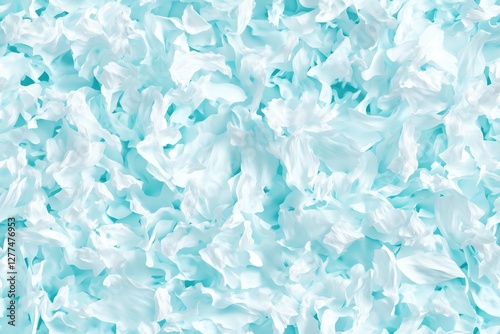 Seamless White Turquoise soft, light blue petals scattered across a surface, creating a delicate and serene texture. The petals have a silky appearance, enhancing the calming effect of the color.