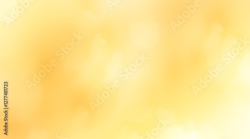 Delicate watercolor painting with volumetric lighting and a clean gold textured background. The illustration shows light beams cutting through fog, creating translucent washes, with fluid brushstrokes