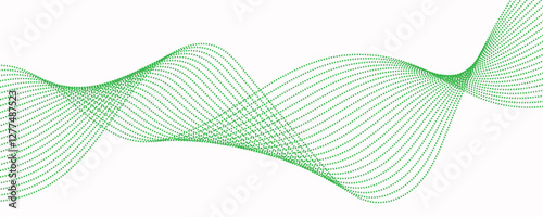 abstract background with green waves