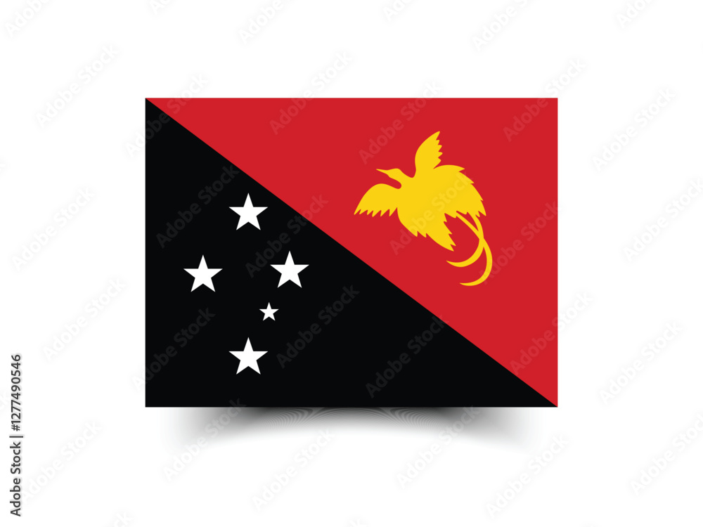 Flag of Papua New Guinea. Papua New Guinea flag official size and color standards vector illustration Flag of Papua New Guinea. Papua New Guinea flag official size and color standards vector illustration