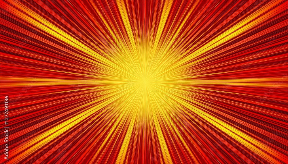 Red yellow pop art retro background cartoon lightning blast. Generated image Red yellow pop art retro background cartoon lightning blast. Generated image