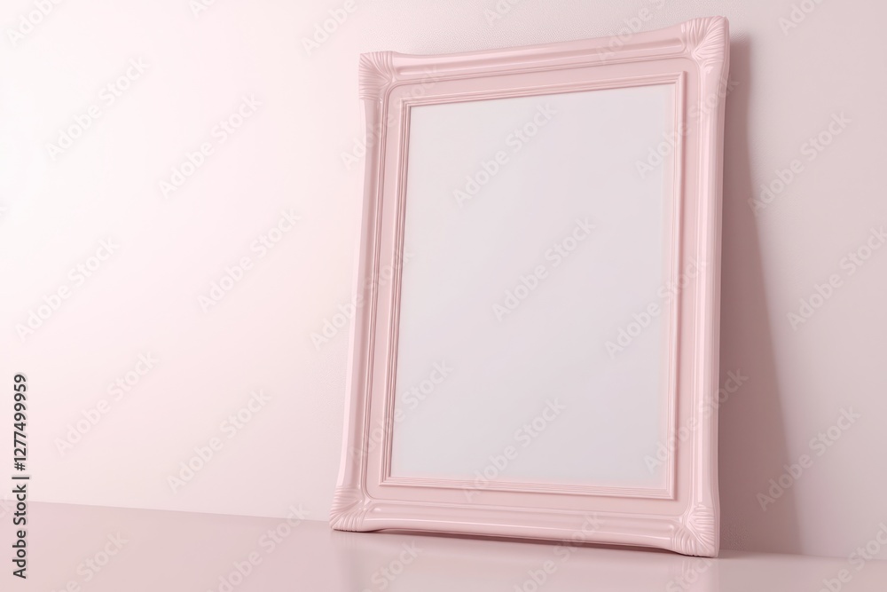 Blush-accented elegant 3D frame, resting symmetrically on a matte clean surface, designed for refined ad visuals. Blush-accented elegant 3D frame, resting symmetrically on a matte clean surface, designed for refined ad visuals.
