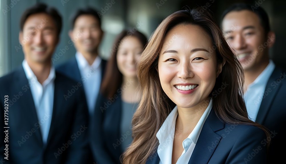 A Professional Group of Business People in Formal Attire Standing Together A Professional Group of Business People in Formal Attire Standing Together