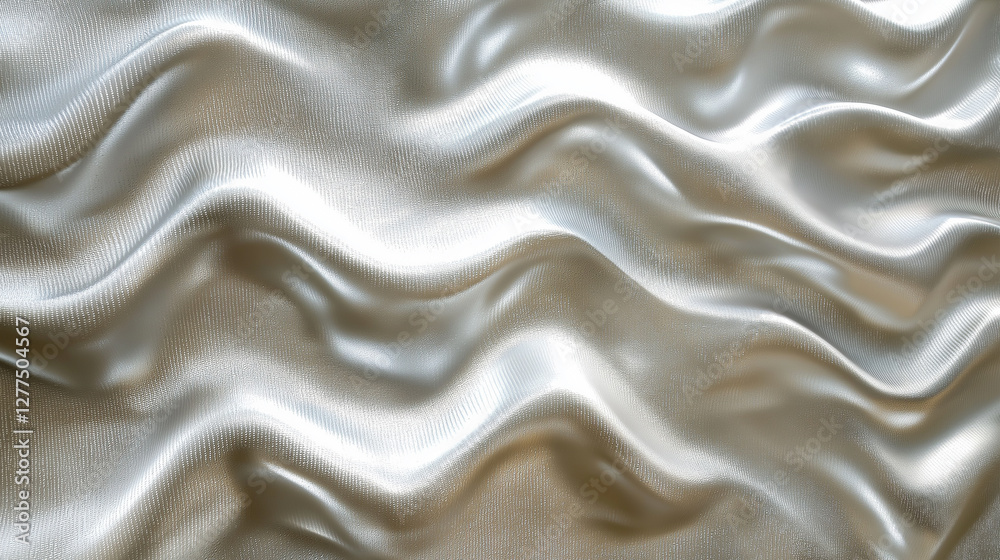 Fototapeta premium Texture of micro silk satin fabric wavy background 