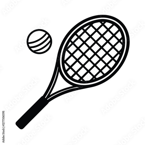 Tennis racket and ball, sport equipment, game, competition, activity