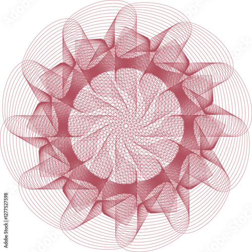 Gear watermark. Vector element for diploma, certificate, currency, voucher or money design. EPS 10 version.	
