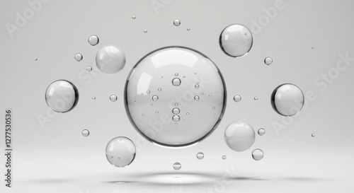 Transparent spheres glass orbs water