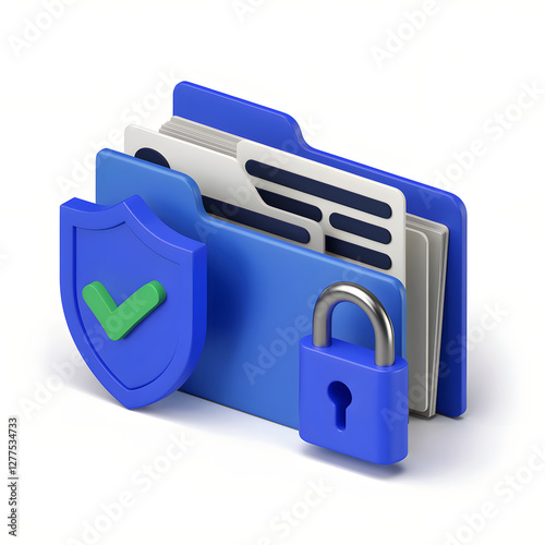 Secure your digital files with a lock and shield.