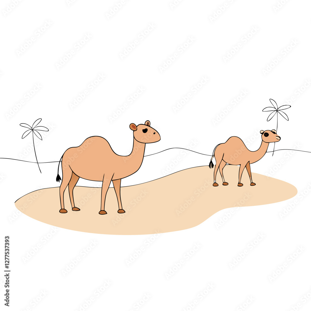 Fototapeta premium camel on the beach
