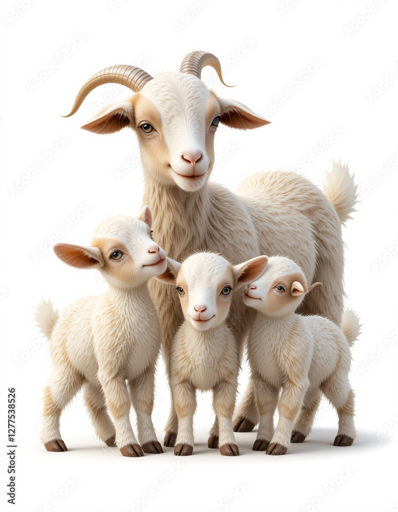 Obraz premium Playful Climber: Dwarf Goat