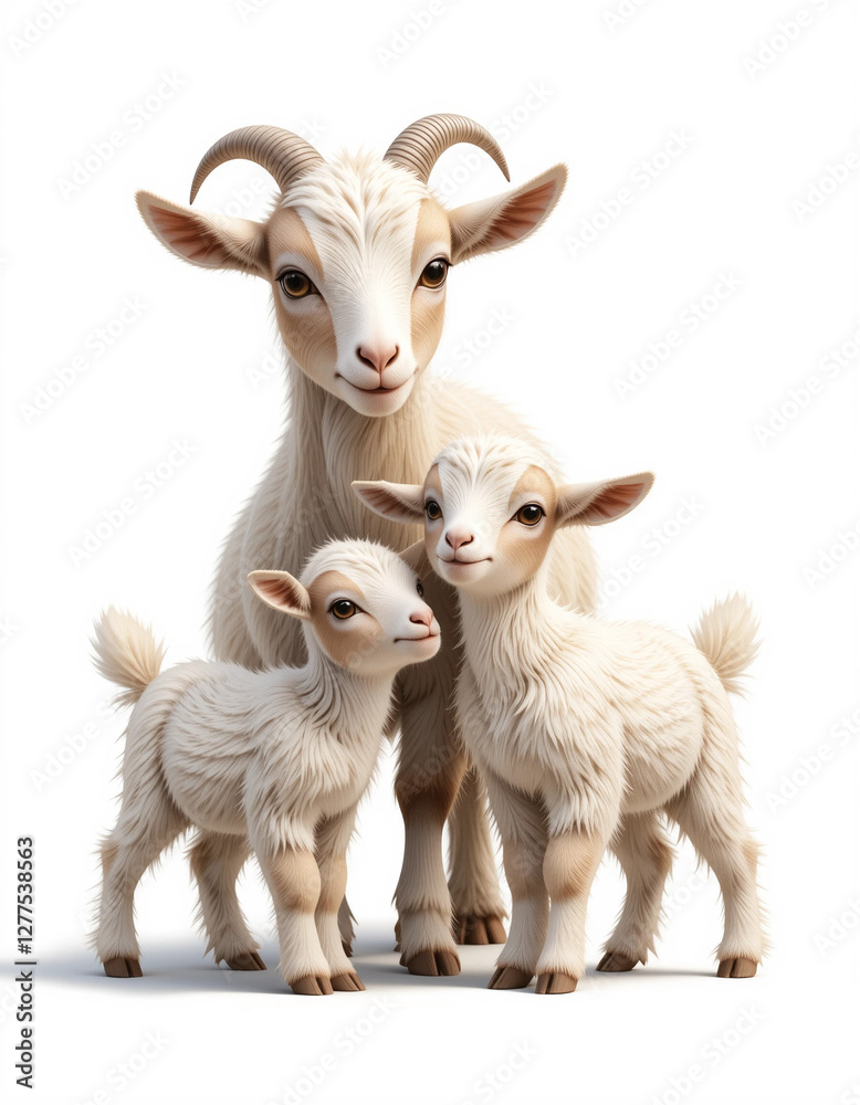 Fototapeta premium Playful Climber: Dwarf Goat