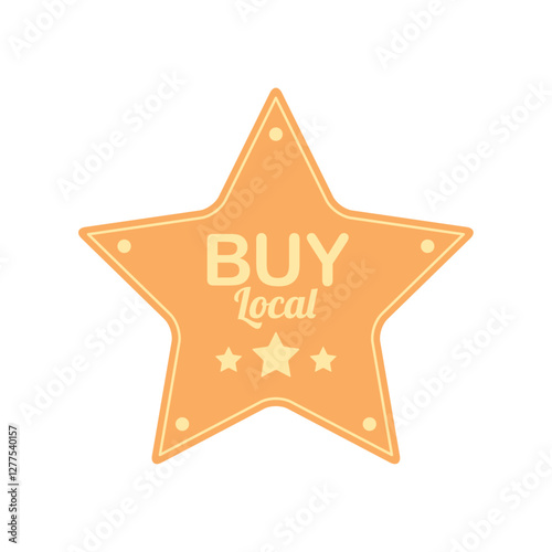 Buy local star badge icon