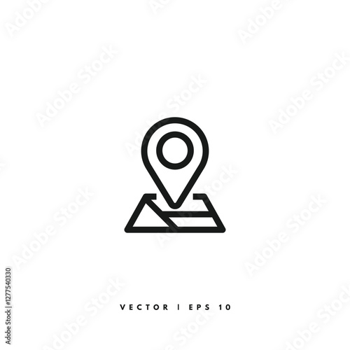 Pin Location Map Icon. Editable Stroke
