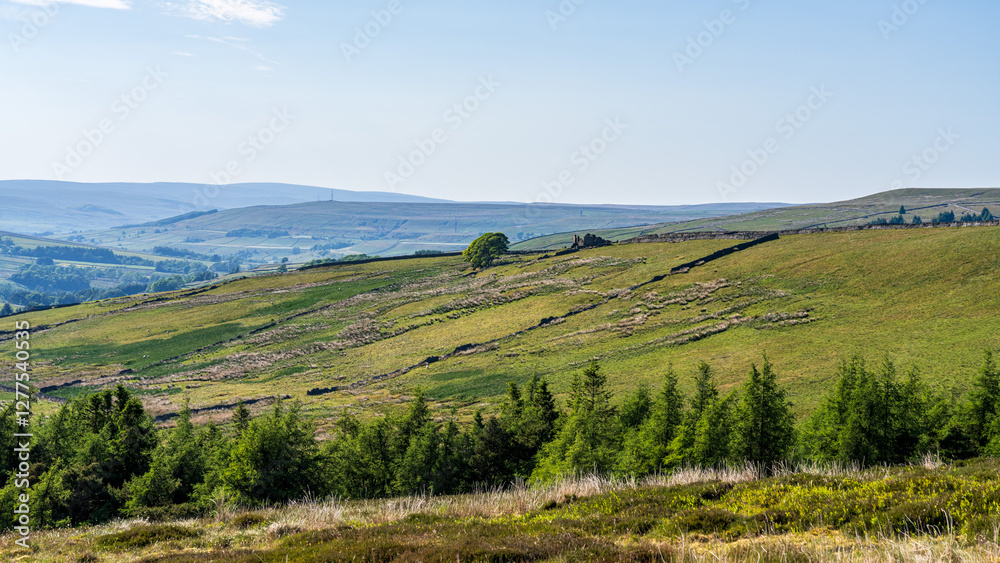 Fototapeta premium Landscape in the Peak District near Nenthead, England, UK