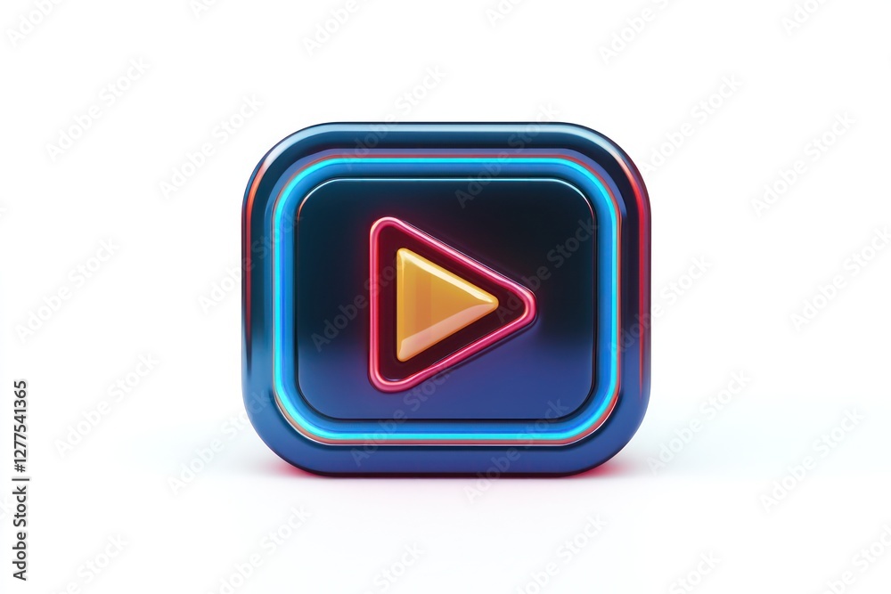 3D icon of a live streaming indicator, shown on a simple white background. 3D icon of a live streaming indicator, shown on a simple white background.