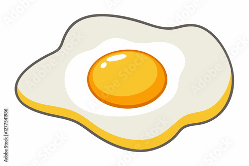 fried egg vector illustration