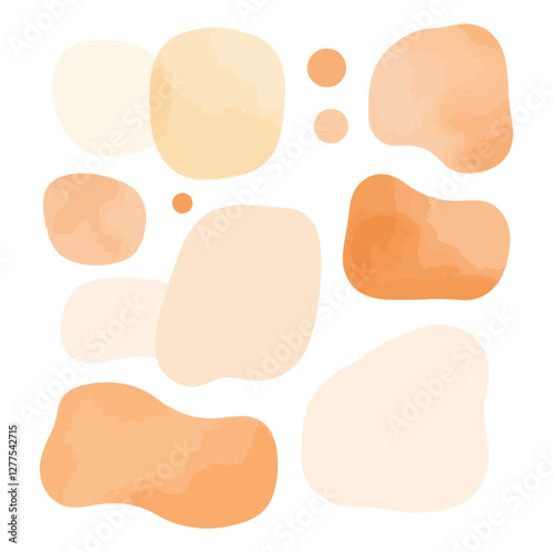 Big set of colourful abstract shapes fluid hand drawn organic shapes vector shape creative element