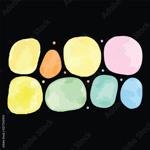 Big set of colourful abstract shapes fluid hand drawn organic shapes vector shape creative element