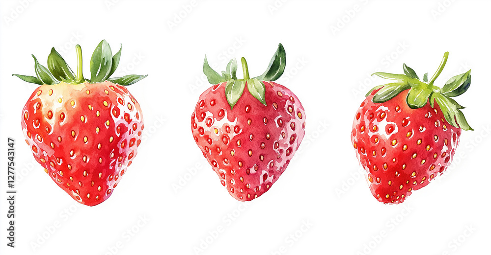 strawberry isolated on white background
