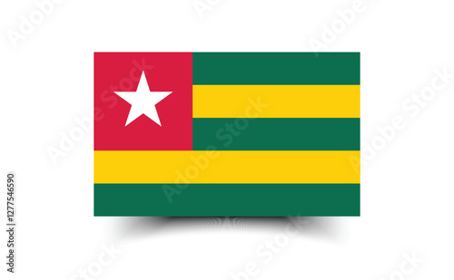 Free Download Flag of Togo. Togo flag official colors and proportion digital vector illustration - GFXLoad