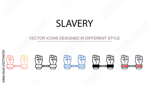 Slavery icon design with white background stock illustration