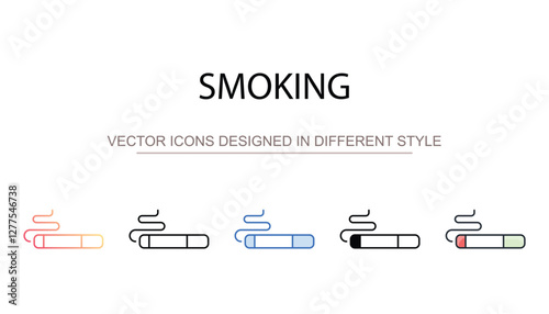 Smoking icon design with white background stock illustration