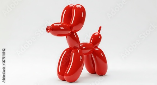 Party balloon dog toy isolated on the white background