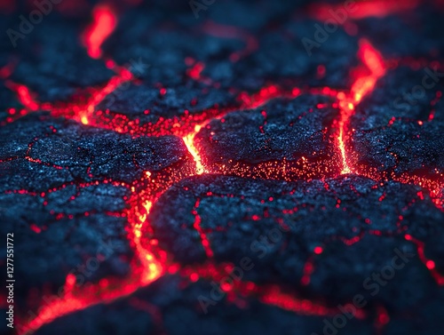 Volcanic eruption lava flow volcano landscape nature photography dramatic environment close-up energy release photo