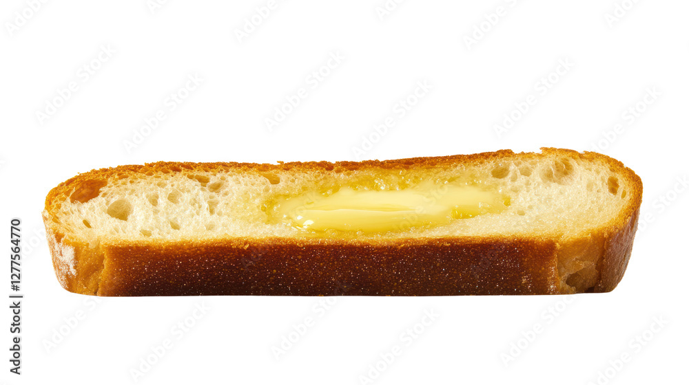 A close-up of a fresh slice of bread with a smooth layer of butter, showcasing its golden texture and inviting appearance, perfect for culinary imagery. A close-up of a fresh slice of bread with a smooth layer of butter, showcasing its golden texture and inviting appearance, perfect for culinary imagery.