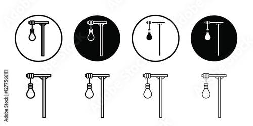 gallows icon line art vector