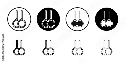 Gymnastic ring icon line art vector