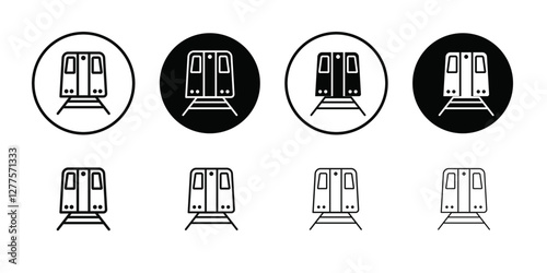 subway icon line art vector