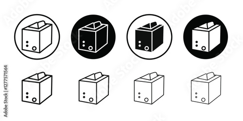 toaster icon line art vector