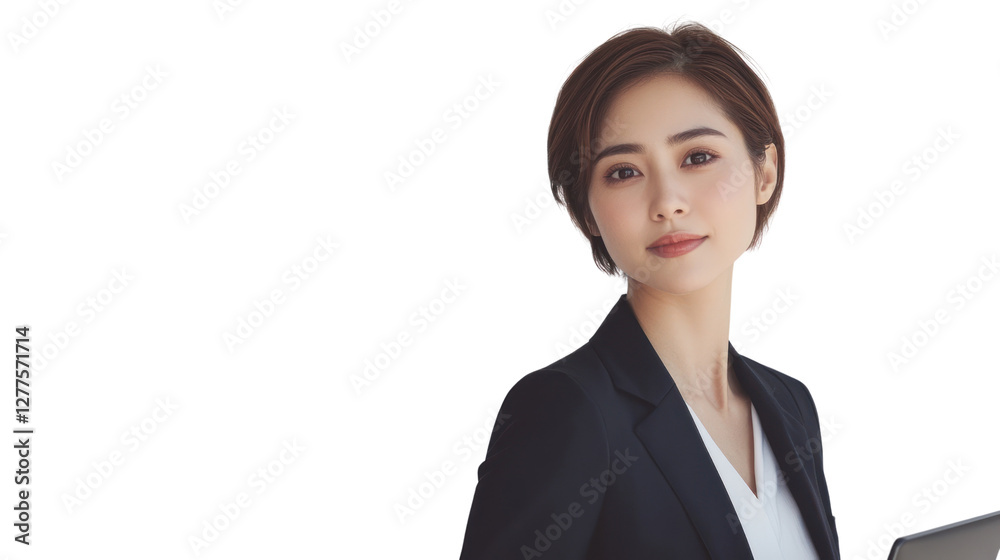 A confident businesswoman in a tailored suit, radiating professionalism and determination, ready to lead in a dynamic corporate environment. A confident businesswoman in a tailored suit, radiating professionalism and determination, ready to lead in a dynamic corporate environment.