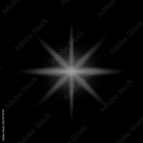 black and white star. star